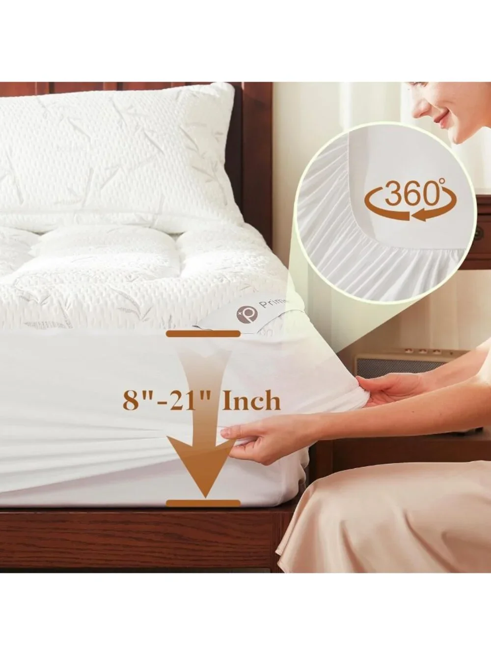Thick Queen Mattress Topper - Soft Pillow Top, Deep Pocket, Waterproof